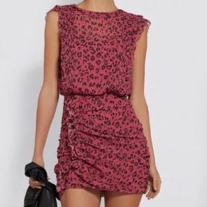 All Saints Halli Roar Dress (Pink Leopard Mini)